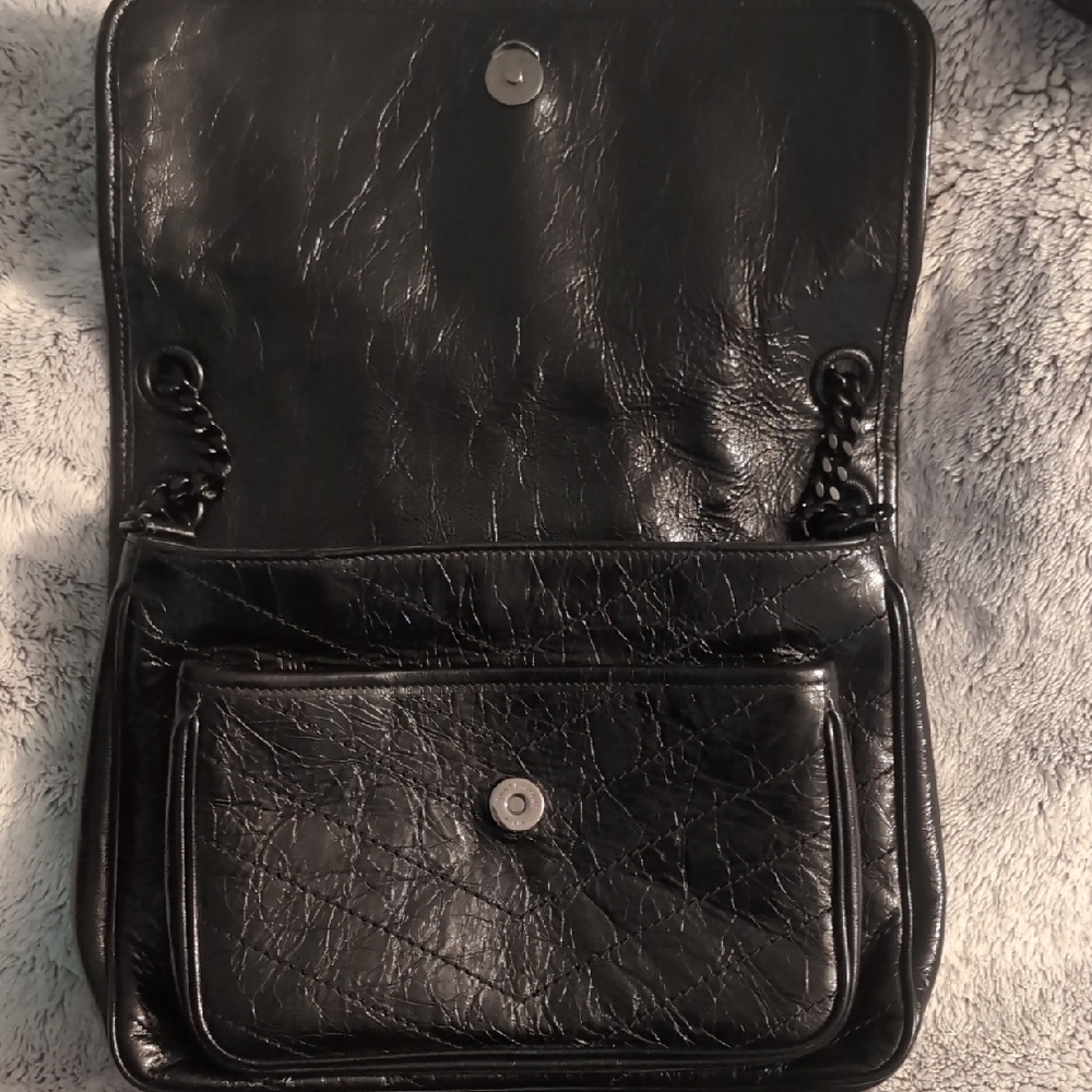 Saint Laurent Black Crossbody Bag with Iconic YSL Logo - Picture 5 of 7